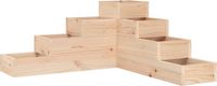 vidaXL Plantenbak - 4-laags - 80,5x79x36 cm - Massief Grenenhout