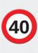 Bellatio Decorations Verjaardag deurposter - 40 jaar - stopbord - 59 x 84 cm