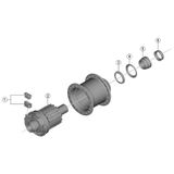 Shimano DH-UR708-3D naafdynamo zwart