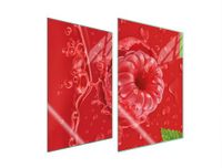 DarHaus Daria Kosta TMK ArtDeko Serie - Plaque de protection en verre pour cuisine, 2x35x52 cm, framboise