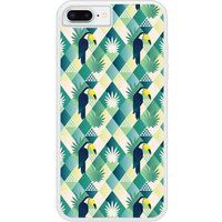 Toucan losange Verstevigd hoesje met sublimatie bedrukking, compatibel met Apple iPhone 8