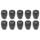 cyclingcolors 10 x stoelpootdoppen, ronde voetdoppen, doppen voor ronde buizen met groot steunvlak, zacht pvc, zwart, 6 mm