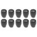 cyclingcolors 10 x stoelpootdoppen, ronde voetdoppen, doppen voor ronde buizen met groot steunvlak, zacht pvc, zwart, 6 mm