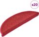 VidaXL Tapis d'escalier auto-adhésifs 20 pcs 56 x 17 x 3 cm antidérapant rouge