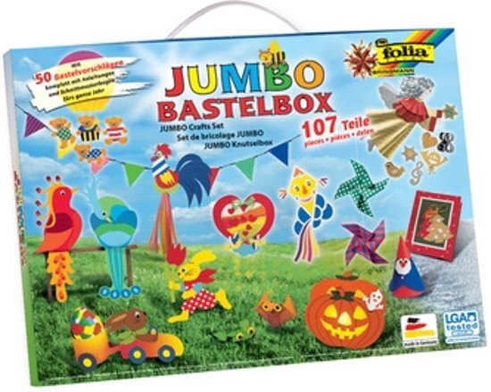 - folia knutselpapier koffer Jumbo, 107 stuks