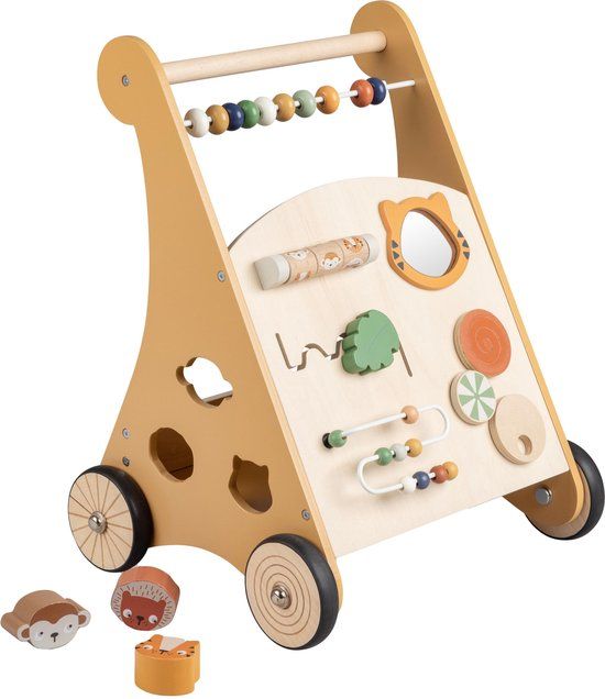 Sebra Loopwagen Activity Walker Wildlife - Hout - Naturel