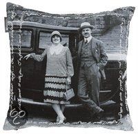 Kardol en Verstraten Perfect Couple - Sierkussen - 50x50 cm - Antraciet Inclusief kussenvulling
