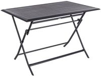 Hespéride Rechthoekige opvouwbare tuintafel voor 4 personen van aluminium AZUA Gris graphite