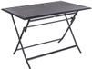 Hespéride Rechthoekige opvouwbare tuintafel voor 4 personen van aluminium AZUA Gris graphite