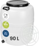 GARRONDA 90L Vat met Kraan en Persring - Wit Kunststof