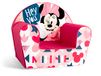 Lulabi Minnie Icon fauteuil pimbe roze, gedecoreerd, van katoen en schuim, afmetingen 51 x 33 x 43 cm
