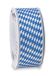 Präsent Lint, Wit/Blauw, 40 mm - 20 m