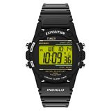 Timex Expeditie CAT Digitaal herenhorloge, 40 mm, alarm timer, zwart kunststof bandje, T5K463