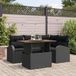 Prolenta Maison Exclusive - Ensemble de salon de jardin, 5 pièces, en résine tressée noire