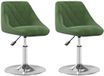 vidaXL Eetkamerstoelen draaibaar 2 st fluweel donkergroen