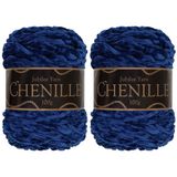 JubileeYarn Chenille Garen - Worsted Gewicht - 100g/cake - Loliet - 2 Taarten