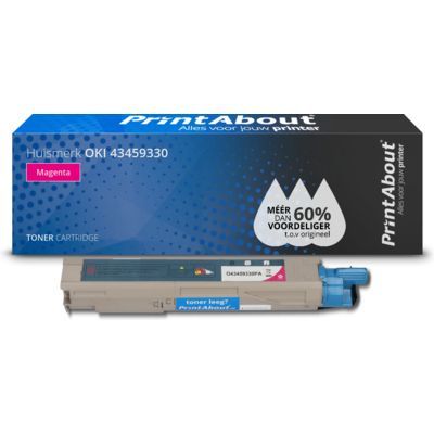 PrintAbout Huismerk OKI 43459330 Toner Magenta