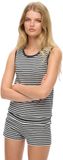 Superdry Athletic Essential Stripe Mouwloos T-shirt Wit, Blauw L Vrouw