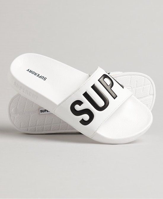Superdry Dames Code Core badslippers - 40/41 - 35C - Optic/Black