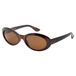 Mango Lunettes de soleil imprimé écaille de tortue marron foncé