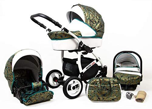 SaintBaby Kinderwagen 3in1 2in1 set Isofix buggy reiswieg autostoel Storm by Gold Marble 3in1 met autostoeltje