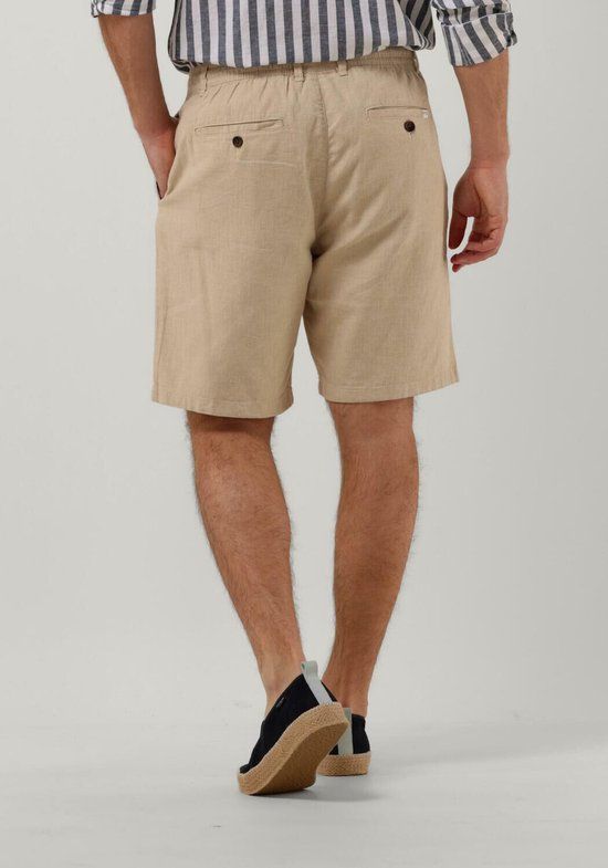 Bruin Tinten Slhcomfort-brody Linen Shorts Heren - Beige - Maat XL