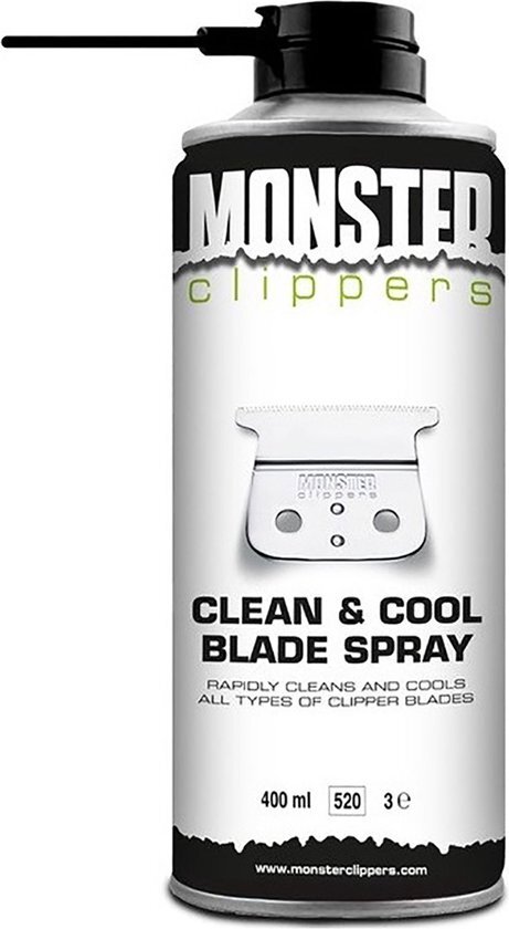 Monster Clippers Clean & Cool Blade Spray 400ml - voor Tondeuse en Trimmer Onderhoud