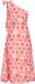 IZIA Zomerjurk 'Festival' A-lijn Gebloemd One-shoulder Mouwloos Roze XS