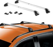 Omac Barres de toit transversales certifiées Tüv pour Mini Cooper F55 F56 2014-2023 – Verrouillables (4 antivols) – Charge max 100 kg – Fixation durable argent