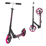 VEVOR Step (2 Wielen) voor Kinderen Vanaf 8 Jaar, Stadsstep, Kinderstep, Straatstep met In Hoogte Verstelbaar Stuur, Antislip Deck en Lichtgewicht Frame, Opvouwbare Step tot 100 Kg, Roze