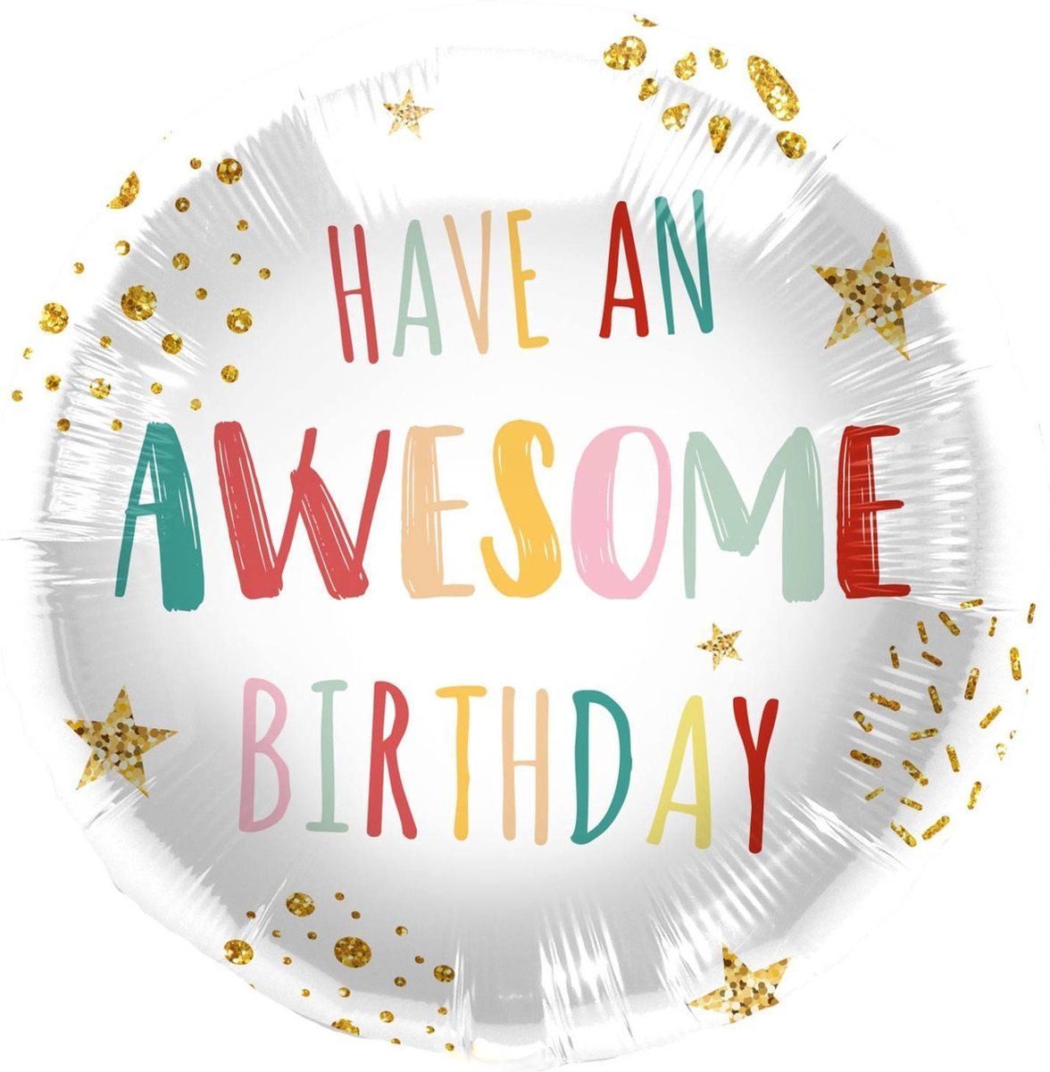 Folat Party Products Folat Folieballon 'Have An Awesome Birthday!' Retro - 45 cm