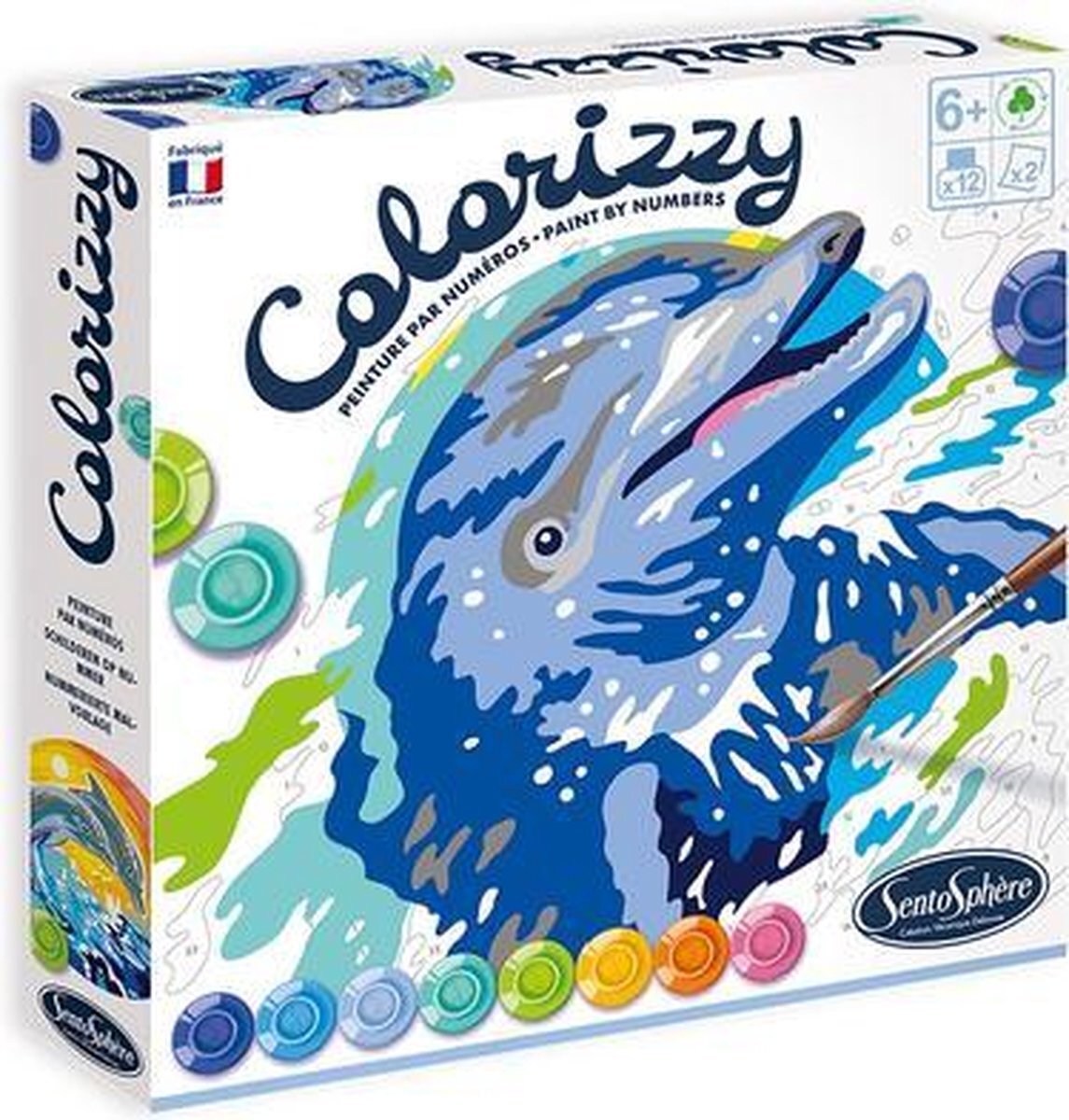 SentoSphère Colorizzy Schilder op Nummer Dolfijn