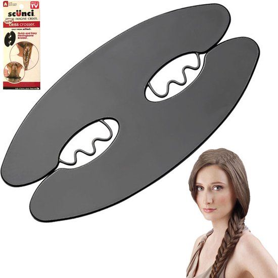 Haarvlecht Hulpstuk - Haar Tool - Perfecte Vlecht - Zwart - Kunststof