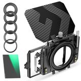K&F Concept Kit Matte box met ND8 4 x 5.65 filters voor DSLR en spiegelloze camera's, compatibel met 67 mm/72 mm/77 mm/82 mm/95 mm lenzen