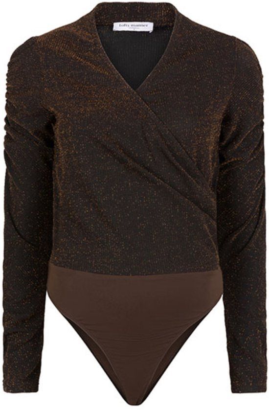 Lofty Manner T-shirt Body Everly Qk403 200 Bruin Dames Maat M
