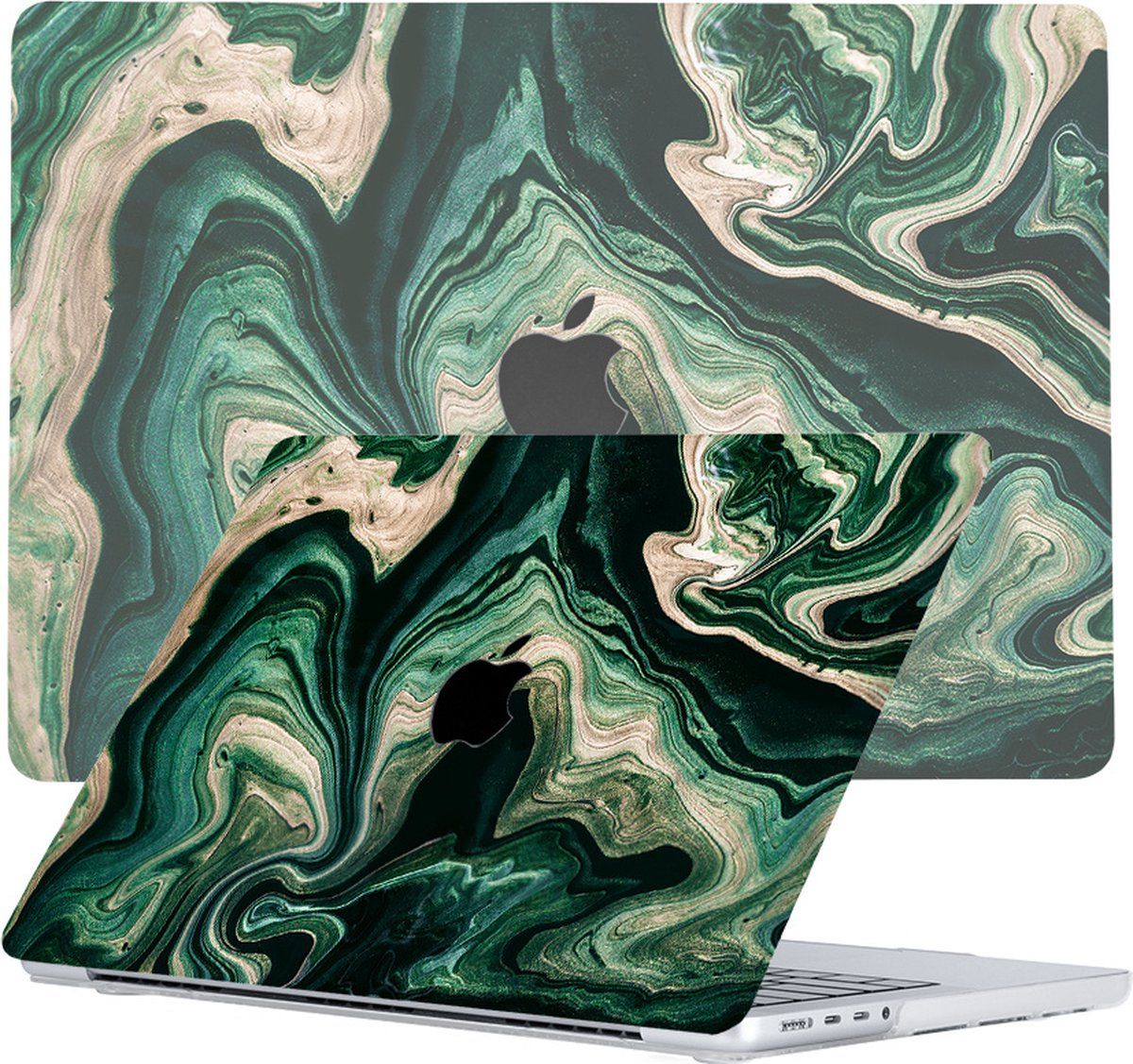 Lunso - Cover voor MacBook Pro 14 inch (2021) - Peridot Canyon - Kunststof