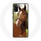 Maniacase Etui voor Samsung Galaxy S20 plus Quarter Horse bruin paardenrace