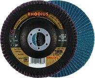 Rhodius ALPHAline I LSZ F2 disque lamelle abrasif - K60 - 125 x 22,23mm - Ferro