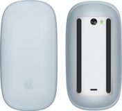 kwmobile Siliconen beschermhoes geschikt voor Apple Magic Mouse 1 / 2 - Zachte muis hoes - Meer grip - Deels doorschijnend - lichtblauw