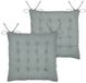 Stof Textile stoelkussen Coline - 2x - mintgroen - 38 x 38 x 4 cm