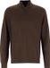 OLYMP Casual modern fit half zip trui wol - korte rits - bruin