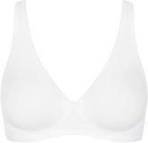 Sloggi Basic + Soft BH - niet voorgevormde Bh zonder beugel - Brede band - 85C - Wit