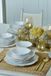 Keramika Serviesset - White/Gold Romeo - 24 delig - 6 persoons - Stoneware