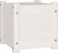 vidaXL Plantenbak 31x31x31 cm massief grenenhout wit