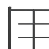 VidaXL Hoofdeind & Voeteind Zwart Metaal 75 cm
