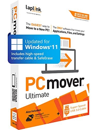 LAPLINK PCmover Ultimate 11 With USB 3.0 Cable - 1 Use