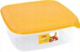 Curver Fresh & Go Kwadraten Voedselcontainer 2,9L - Transparant/Geel