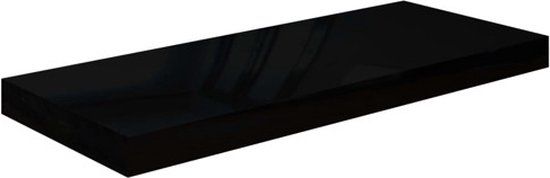 vidaXL Wandschap zwevend 60x23,5x3,8 cm MDF hoogglans zwart