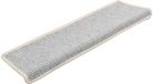 vidaXL Trapmatten 15 st 65x21x4 cm zilver met rechthoekige rand