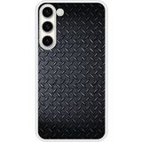Samsung Bedrukt siliconen hoesje compatibel met Galaxy S23 Plus Texture metal